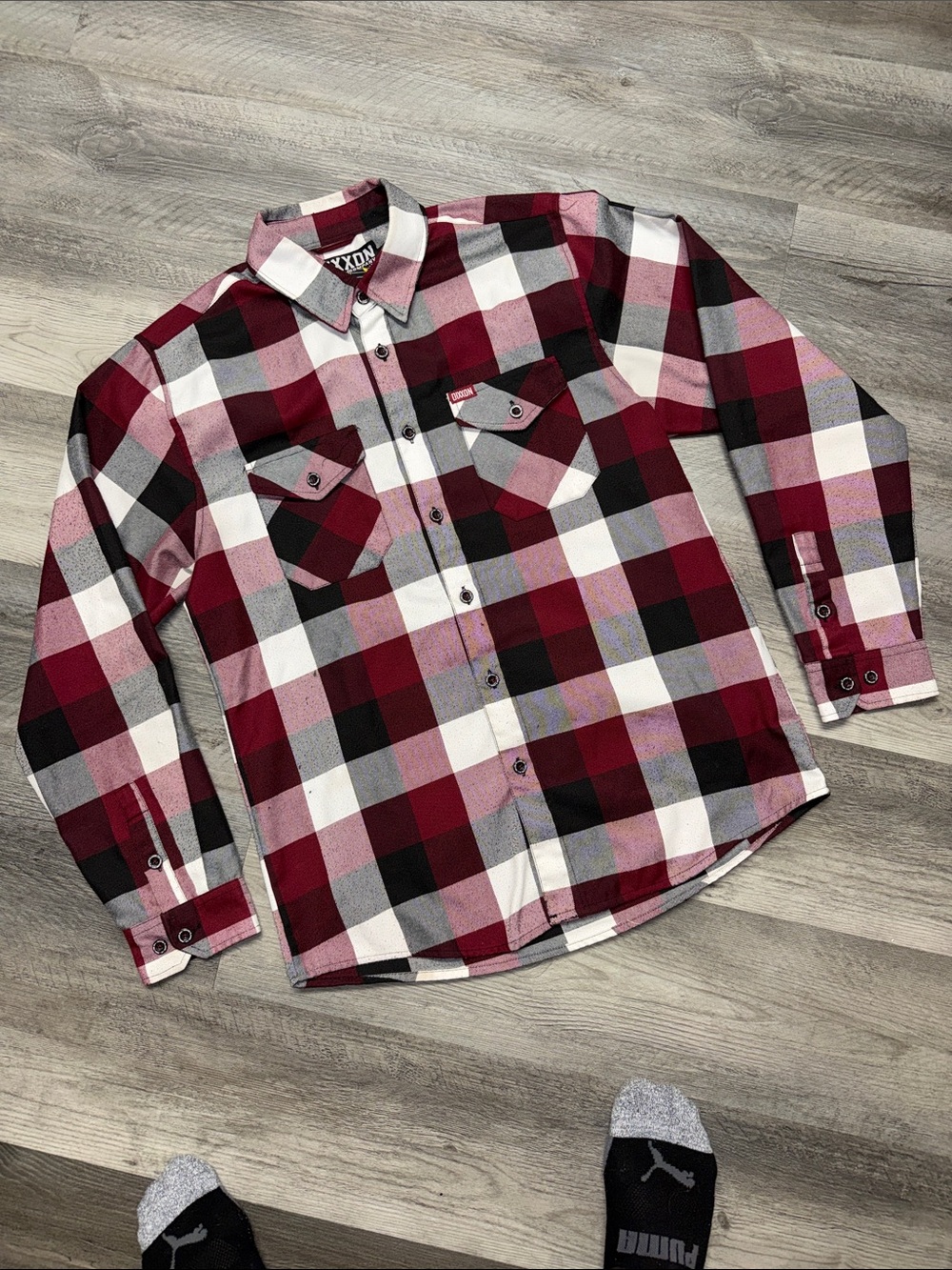 DIXXON flannel button shirt top